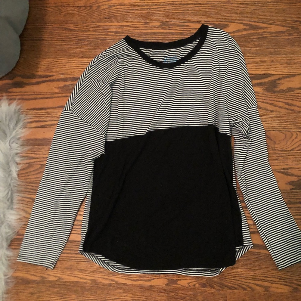 Long Sleeve Striped Blouse